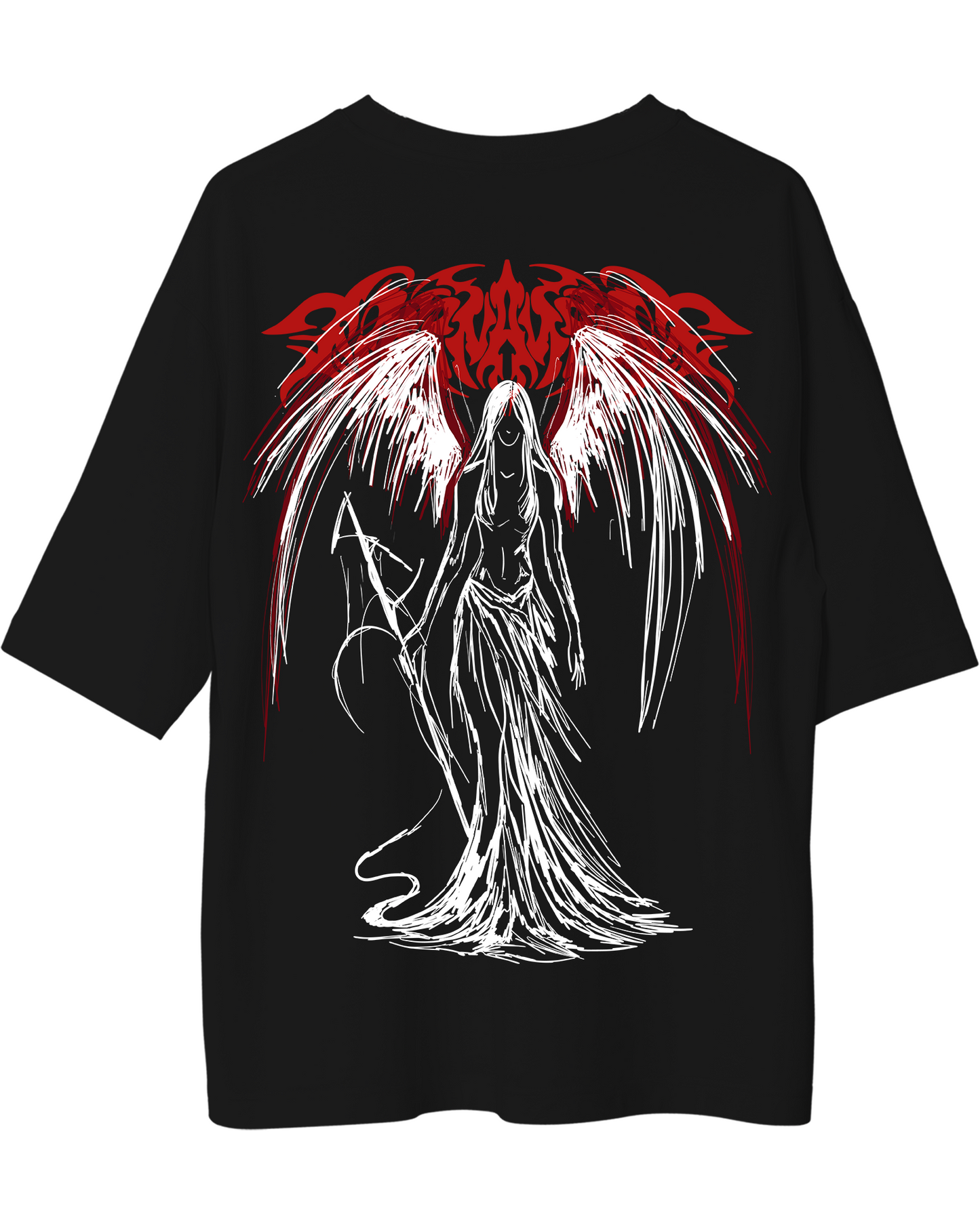 FALLEN ANGEL GOTHIC OVERSIZED STREETWEAR T-SHIRT