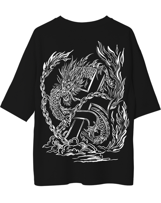 DRAGON FIRE OVERSIZED STREETWEAR GRAPHIC TEE