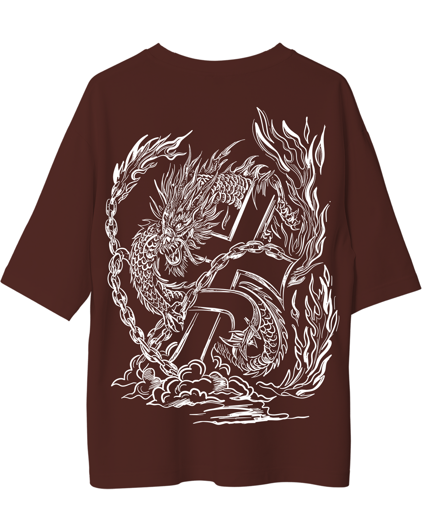 DRAGON FIRE OVERSIZED STREETWEAR GRAPHIC TEE