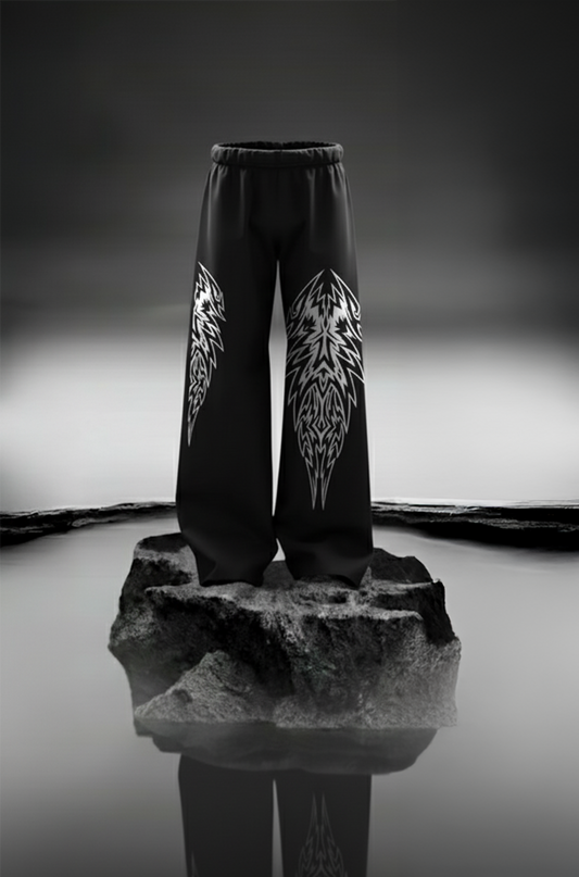 BOLD GRAPHIC FLAME SWEATPANTS