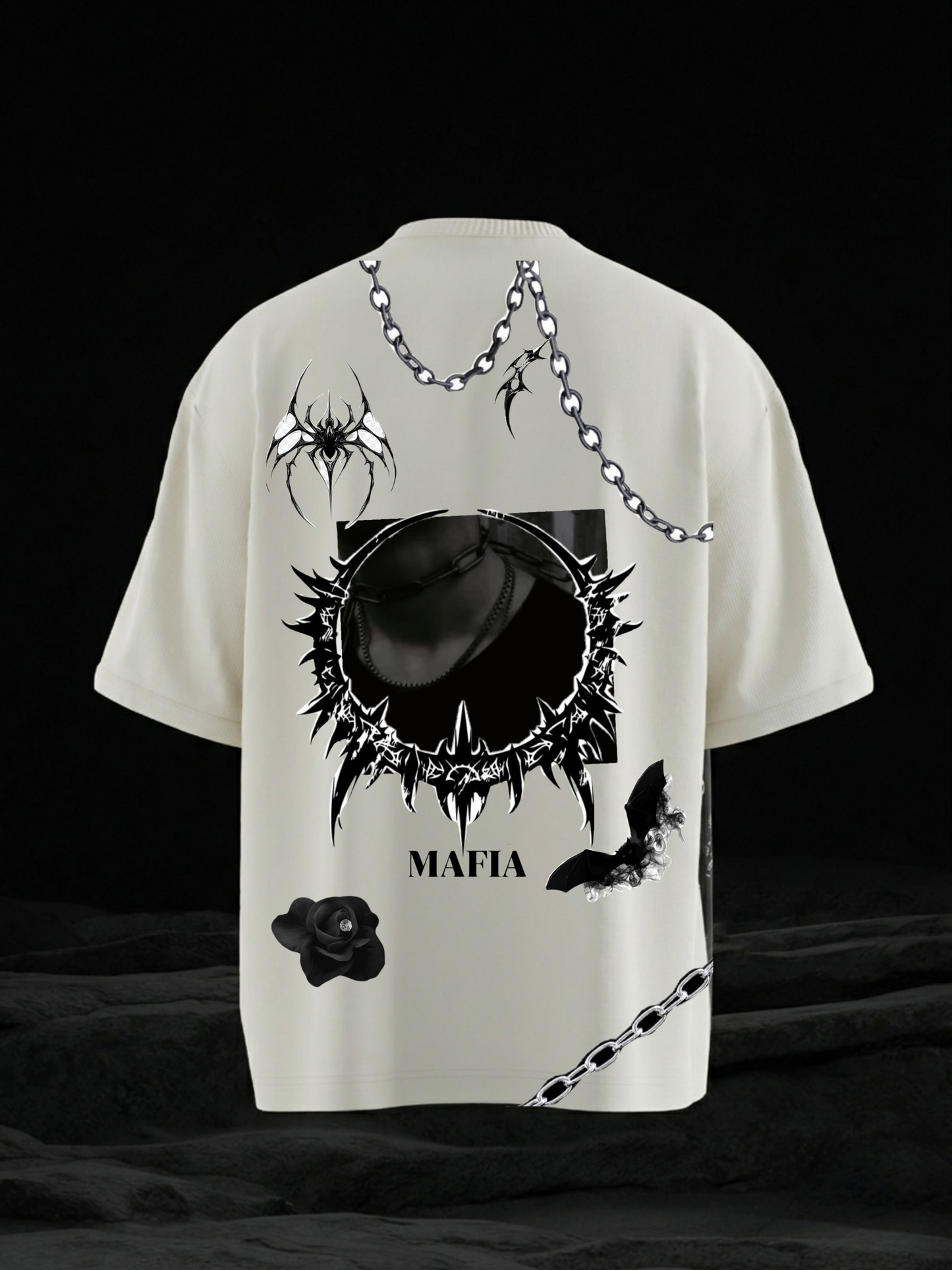 “MAFIA NOIR: GOTHIC OVERSIZED T SHIRT